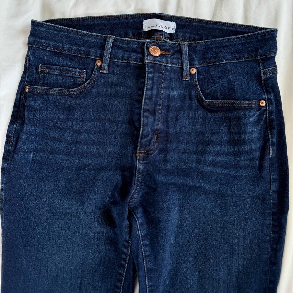LOFT Curvy Skinny Crop Jeans